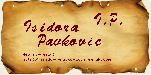 Isidora Pavković vizit kartica